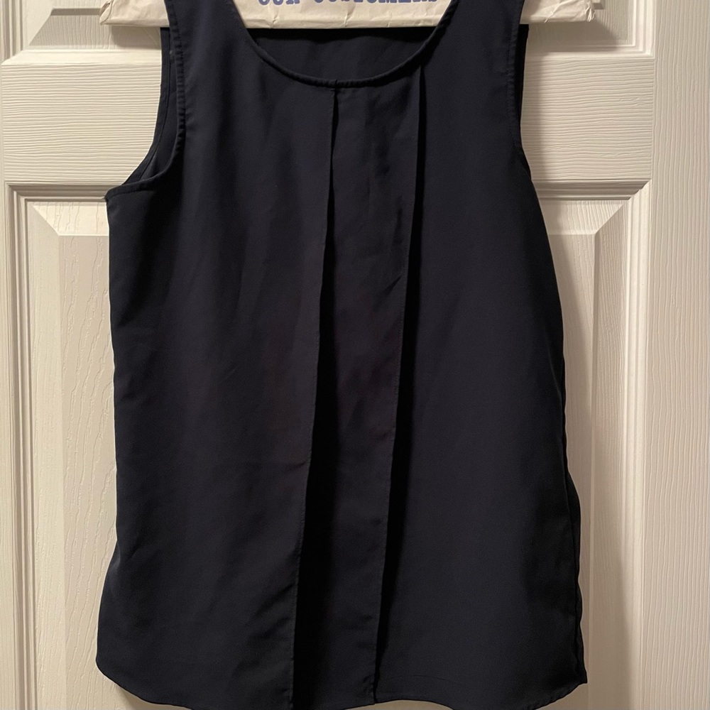 Banana Republic Navy Sleeveless Blouse, sz S